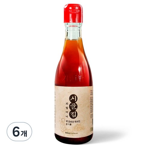 시장쏙 시골집 외할머니 참기름, 300ml, 6개
