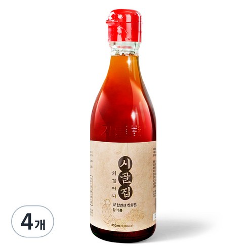 시장쏙 시골집 외할머니 참기름, 350ml, 4개