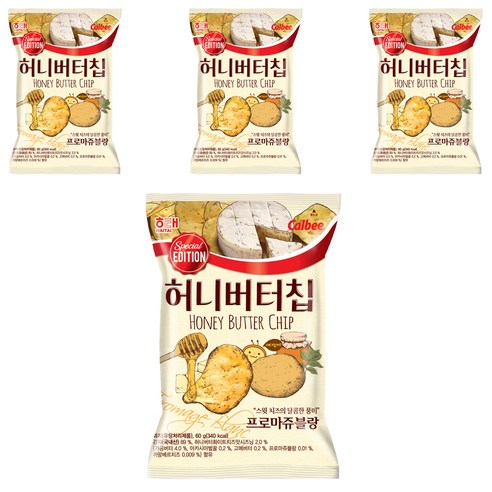 해태제과 허니버터칩 프로마쥬블랑, 60g, 4개