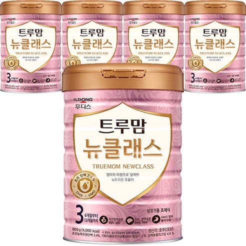 일동후디스 트루맘 뉴클래스 분유 3단계, 800g, 5개
