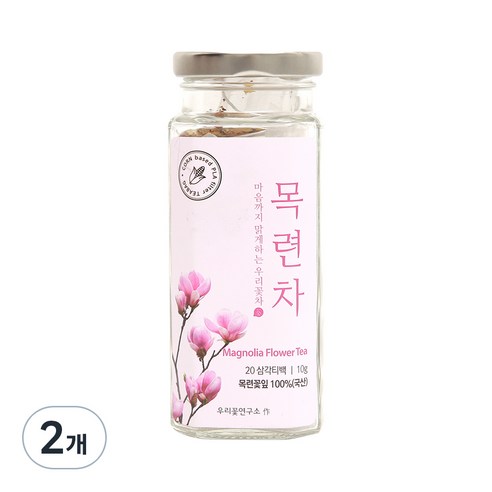우리꽃연구소 목련차 삼각티백, 500mg, 20개입, 2개