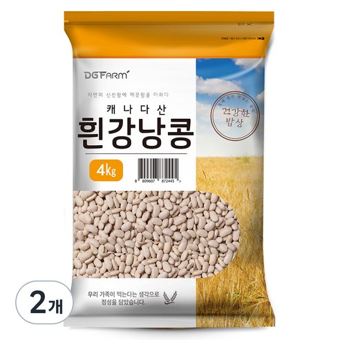 대구농산 흰강낭콩, 4kg, 2개