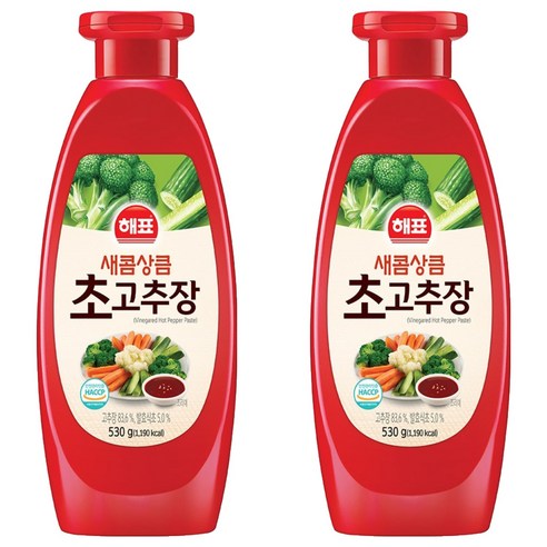 해표 새콤상큼 초고추장, 530g, 2개