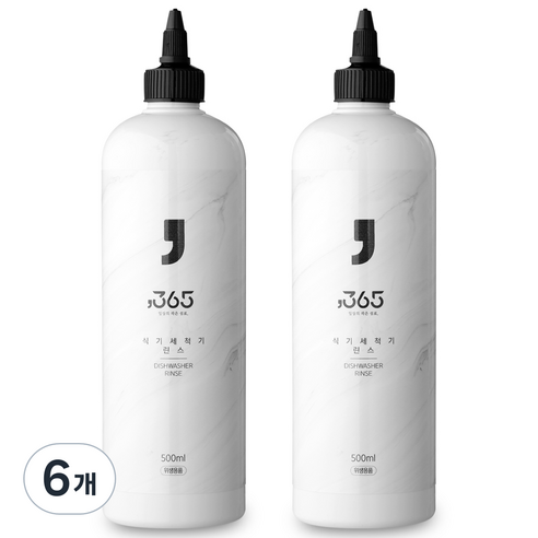 쉼표365 식기세척기 린스, 500ml, 6개