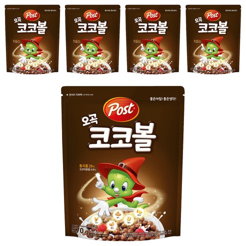 동서 포스트 오곡 코코볼, 570g, 5개