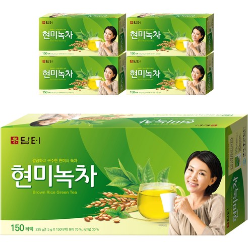 담터 현미녹차 티백, 1.5g, 150개입, 5개