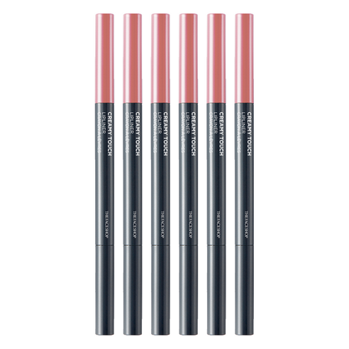 더페이스샵 크리미 터치 립라이너 0.2g, BE01 베이지가든, 6개