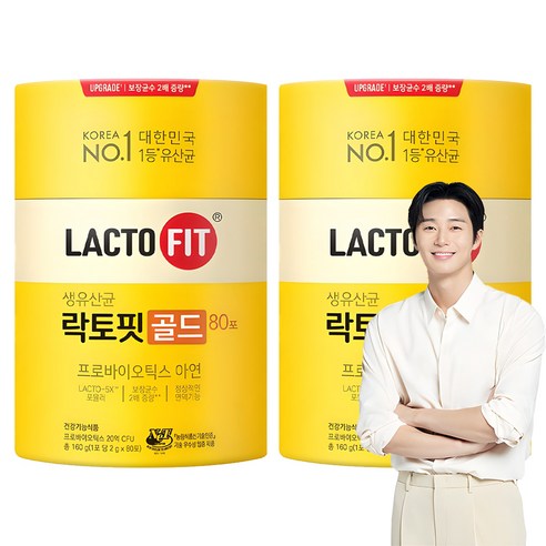 락토핏 골드 80포, 160g, 2개