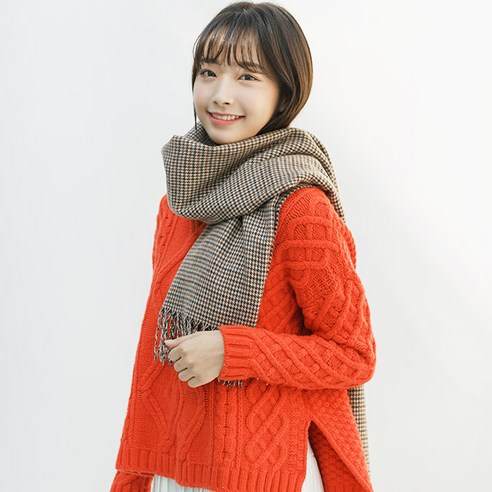 롸잇나우 샤첼 체크 머플러