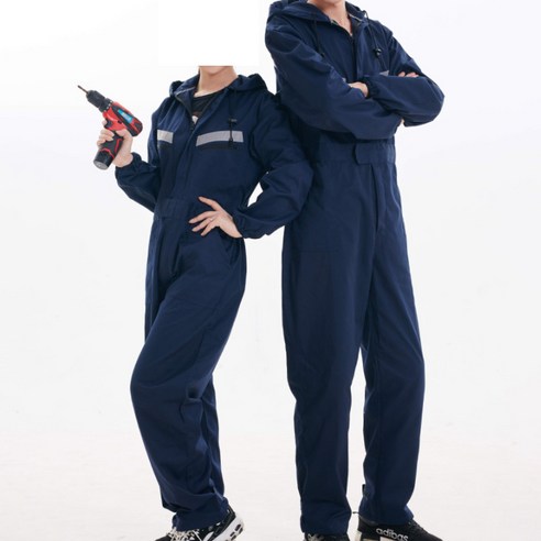 미화부장 빅사이즈 일체형 스즈키 후드 모자 작업복 정비복 용접복 점프수트 02, 오렌지, 1개