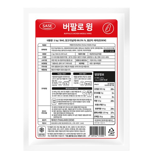 사세 버팔로 윙: 맛있는 매콤함을 가진 촉촉하고 야들야들한 닭 날개