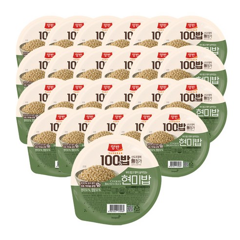 양반 100밥 현미밥, 130g, 24개