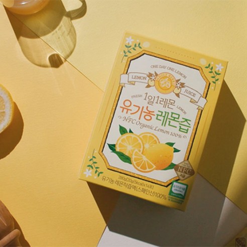홀베리 1일1레몬 유기농 레몬즙, 350g, 2개