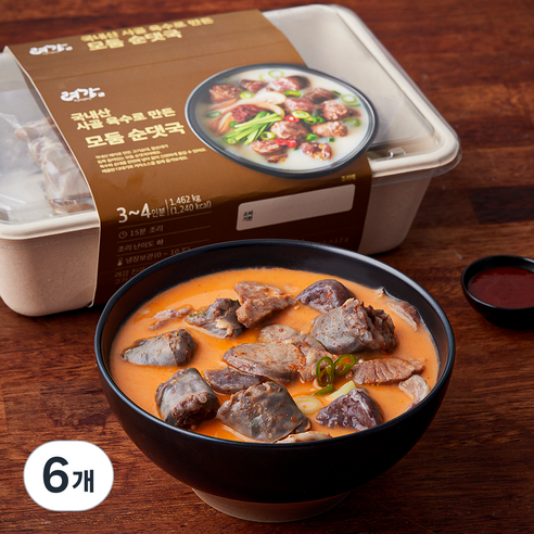 려강 모듬 순댓국, 1.462kg, 6개