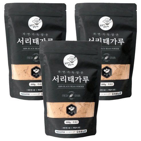 농부야부탁해 서리태가루, 300g, 3개