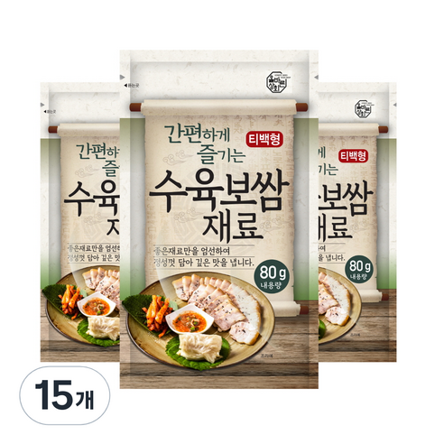 올바른상회 간편 수육보쌈재료, 15개, 80g
