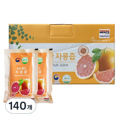 싱싱 빨간 자몽즙, 100ml, 140개