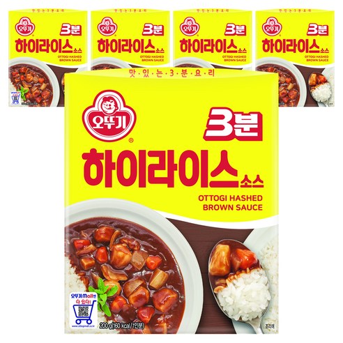 오뚜기3분 하이라이스, 200g, 5개