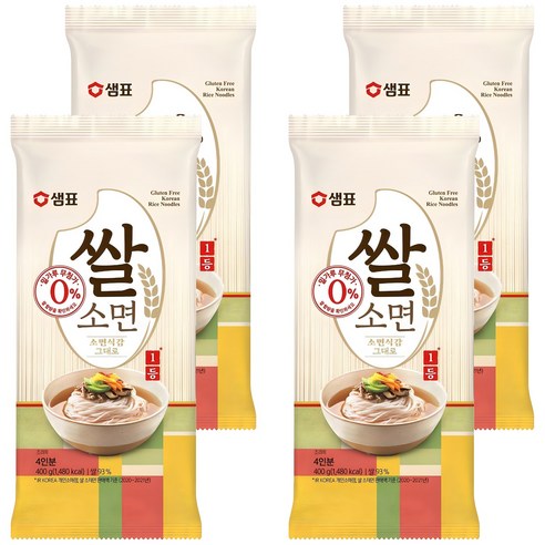 샘표 쌀 소면, 400g, 4개