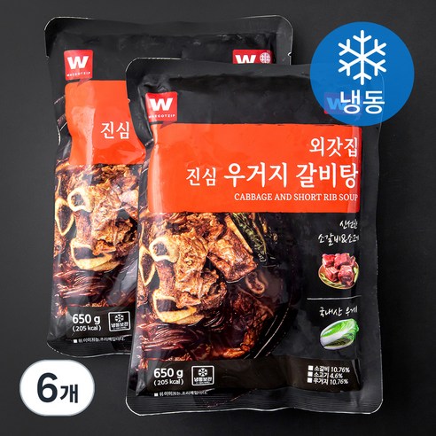외갓집 진심 우거지 갈비탕 (냉동), 650g, 6개