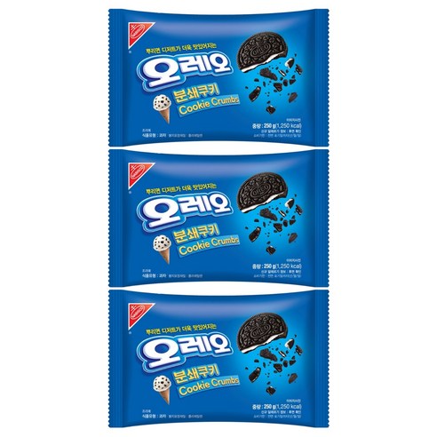 오레오 분쇄쿠키, 250g, 3개