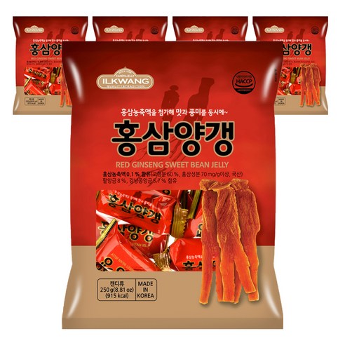 일광제과 홍삼양갱, 250g, 5개
