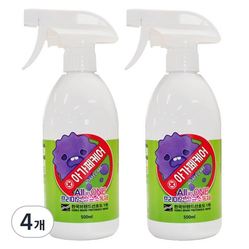 아가페케어 살균소독제, 500ml, 4개