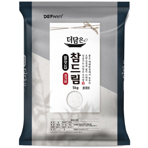 더담은 경기미 참드림 쌀, 5kg, 1개