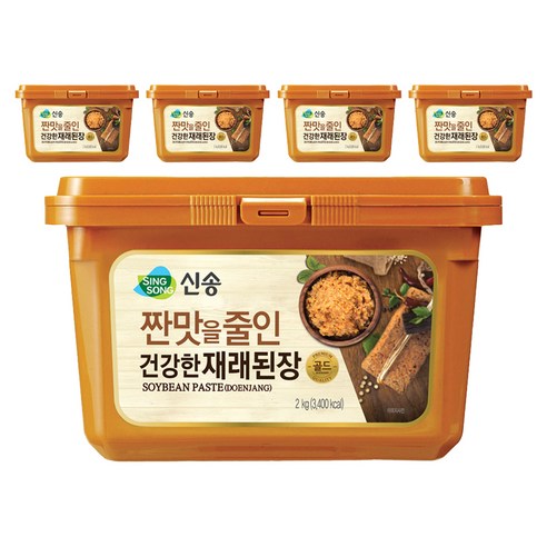 신송 짠맛을 줄인 건강한 재래된장, 2kg, 5개