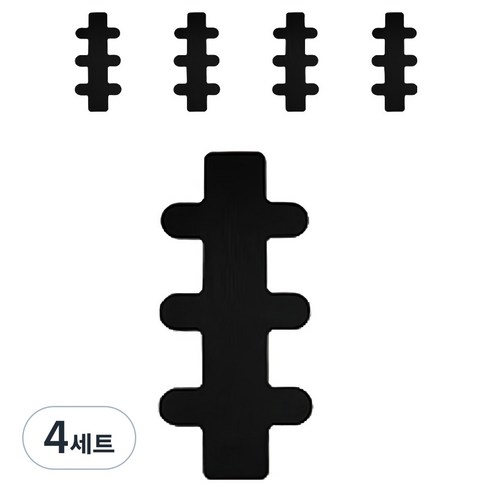 스포츠 테이핑 발꿈치 다리 근육패치 블랙, 4세트, 5개입