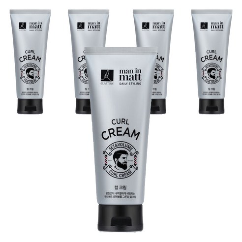 엘라스틴 맨인매트 셋앤볼륨 그루밍 헤어 컬크림, 150ml, 5개
