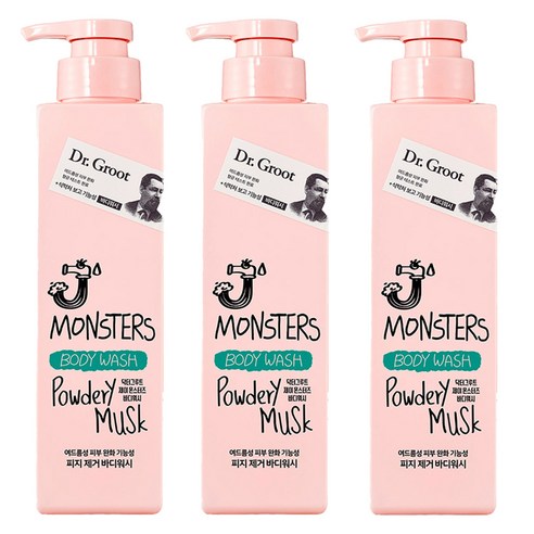 닥터그루트 제이몬스터즈 바디워시 파우더리 머스크향, 385ml, 3개