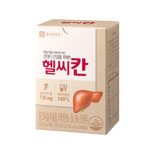 종근당건강 헬씨칸 밀크씨슬, 30정, 2개