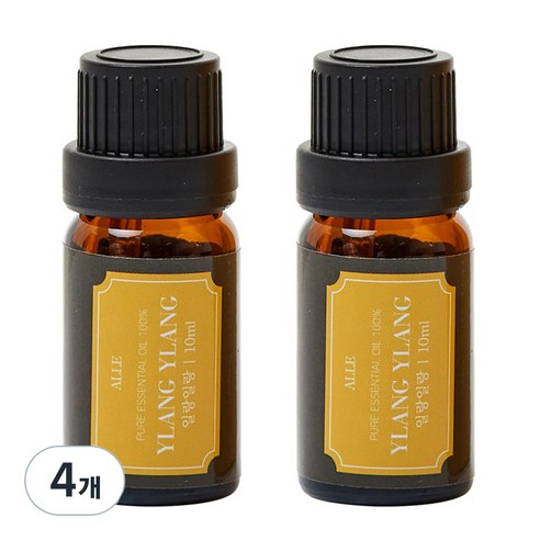 알레 비건 아로마 에센셜 오일 일랑일랑, 10ml, 4개