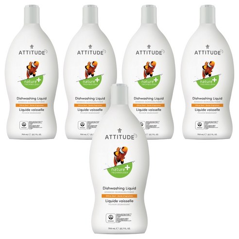 에티튜드 주방세제 시트러스제스트향, 700ml, 5개