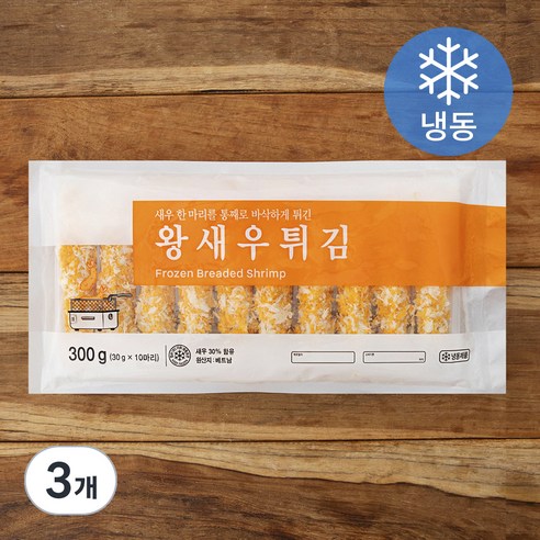 세미원 왕새우튀김 (냉동), 300g, 3개