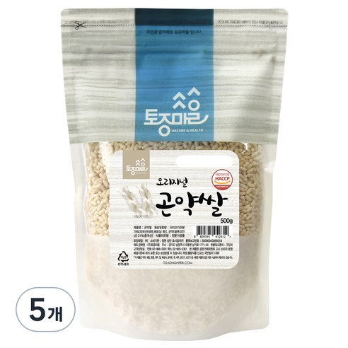 토종마을 곤약쌀, 500g, 5개