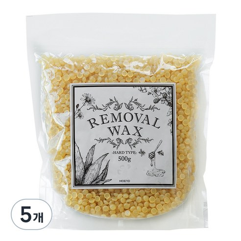 모엔드 대용량 프리모 제모하드왁스 허니 모든부위용, 500g, 5개