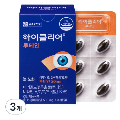 아이클리어 루테인 15g, 30정, 3개