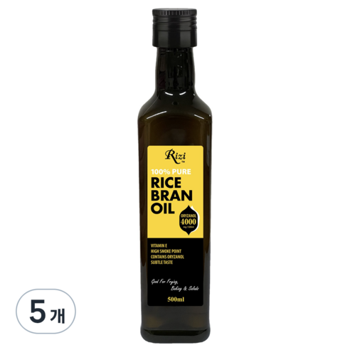 리지 100% PURE 현미유, 500ml, 5개