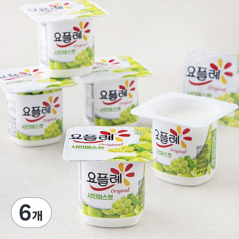 빙그레 요플레 샤인머스켓 6입, 510g, 6개