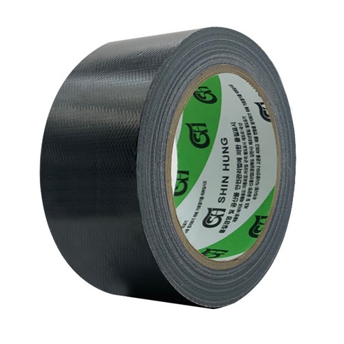 신흥테이프 면테이프 48mm x 25M 검정, 1개
