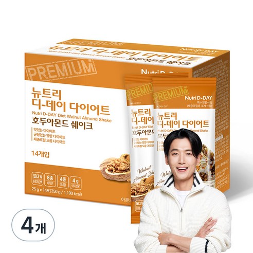 뉴트리디데이 다이어트 쉐이크 호두아몬드 14p, 25g, 4개