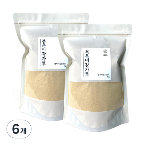 헬로우그린 볶은 미강 가루, 6개, 1kg