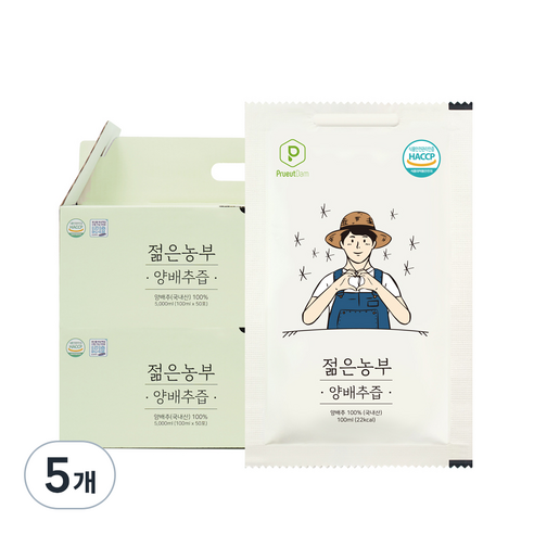 푸릇담 젊은농부 양배추즙, 3L, 5개