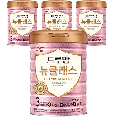 일동후디스 트루맘 뉴클래스 분유 3단계, 800g, 4개