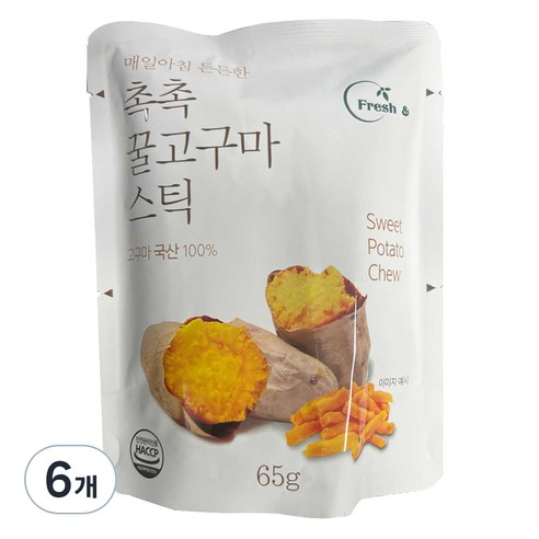 촉촉 꿀고구마 스틱, 65g, 6개