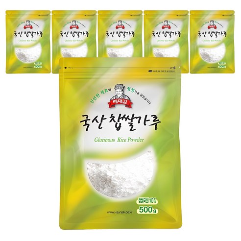 배대감 국산 찹쌀가루, 500g, 6개