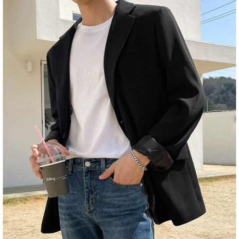 남성을 위한 품격 있는 스타일의 필수품: 프리미엄 스탠다드 싱글 자켓 블레이저