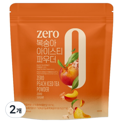 네이쳐티 zero 복숭아아이스티 파우더, 500g, 1개입, 2개